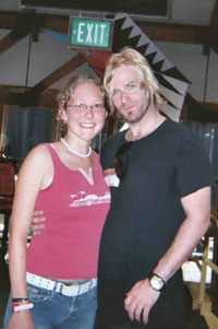Our interviewer Becca Tuttle with Kevin Max