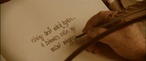 Bilbo writes There and Back Again.